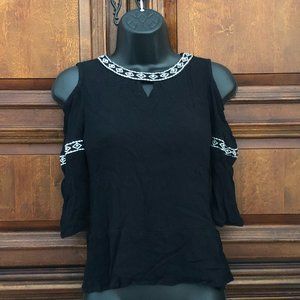 Off-The-Shoulder Classy Black Shirt